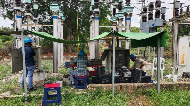 SDES on-site calibration at a 33 kV substation